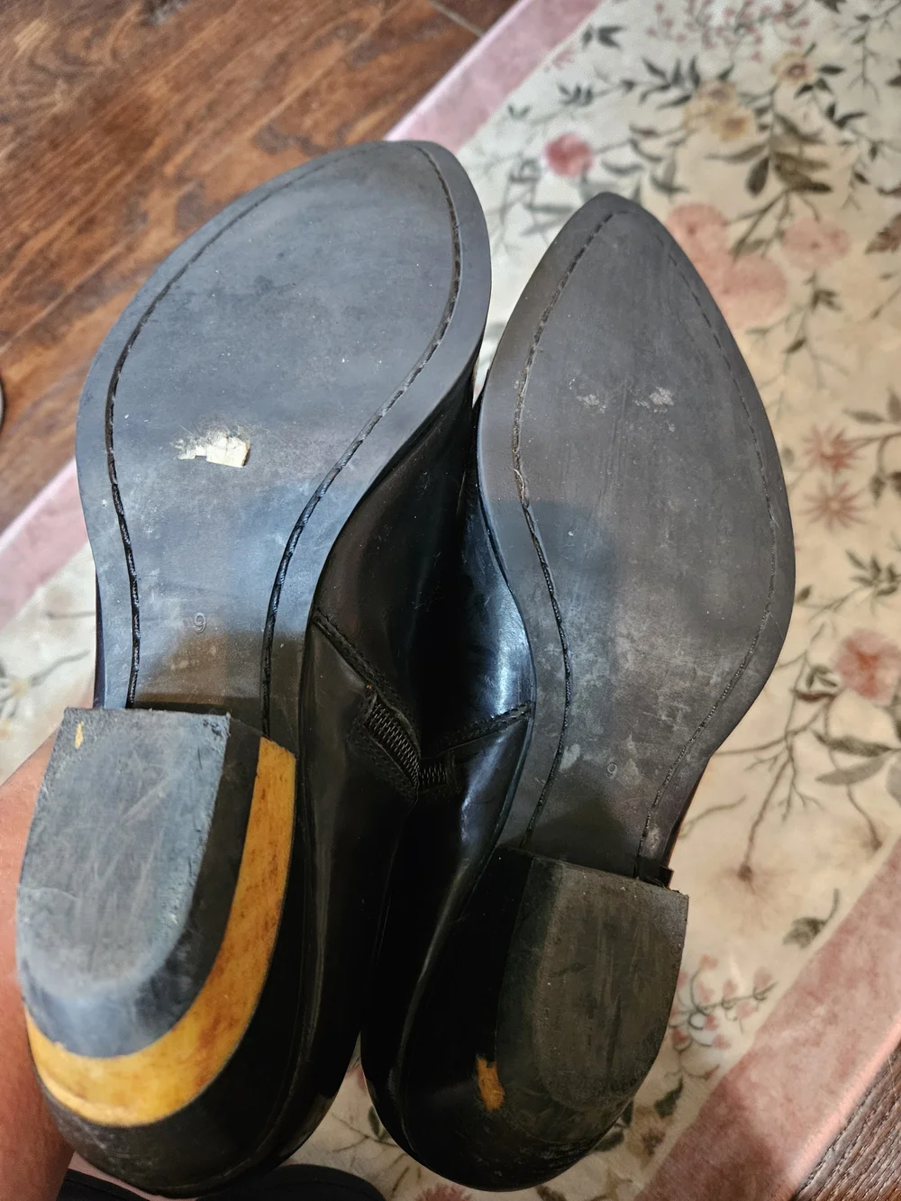 Jeffrey Campbell Black Leather Western Ankle Booties